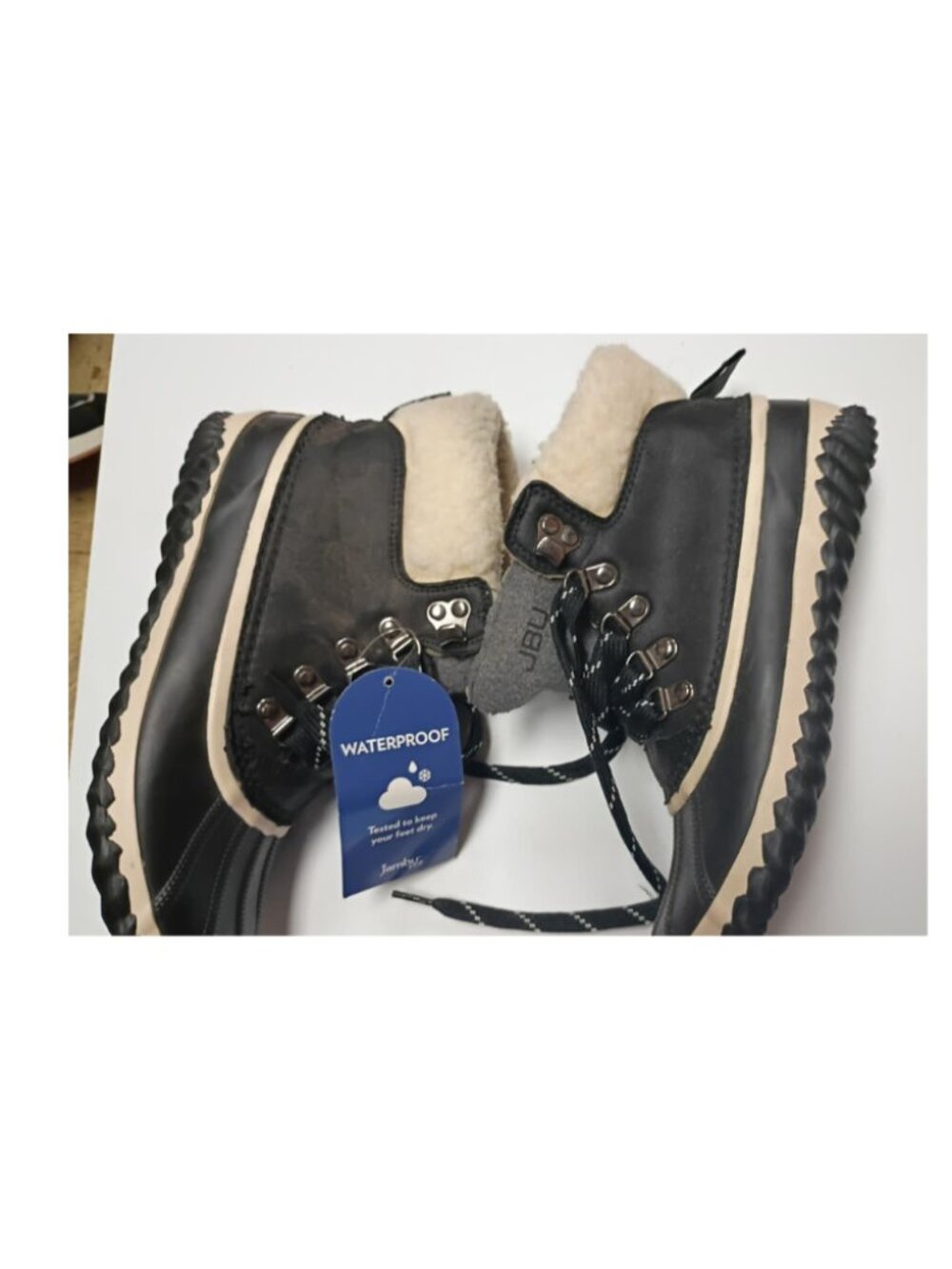 JBU by Jambu Women’s Ali Waterproof Faux Fur Duck Boots - Black
